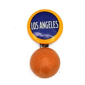 Vintage Los Angeles Wilcox Building Dangling Orange Pin